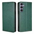 For Samsung Galaxy S25+ 5G Gloss Oil Solid Color Magnetic Leather Phone Case(Green) - 1