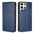 For Samsung Galaxy S25 Ultra 5G Gloss Oil Solid Color Magnetic Leather Phone Case(Blue) - 1