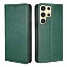 For Samsung Galaxy S25 Ultra 5G Gloss Oil Solid Color Magnetic Leather Phone Case(Green) - 1