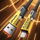 awei CL-226 65W USB/Type-C to 8 Pin/Type-C 4 in 1 Fast Charging Data Cable, Length: 1m(Black + Yellow) - 2