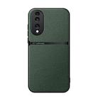 For Honor 70 Litchi Leather Magnetic Full Coverage Shockproof Phone Case(Green) - 1