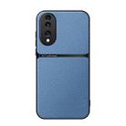 For Honor 70 Litchi Leather Magnetic Full Coverage Shockproof Phone Case(Blue) - 1