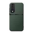 For Honor 70 Pro Litchi Leather Magnetic Full Coverage Shockproof Phone Case(Green) - 1