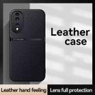 For Honor 80 Litchi Leather Magnetic Full Coverage Shockproof Phone Case(Black) - 2