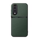 For Honor 80 Pro Litchi Leather Magnetic Full Coverage Shockproof Phone Case(Green) - 1