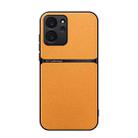 For Honor 80 SE Litchi Leather Magnetic Full Coverage Shockproof Phone Case(Yellow) - 1