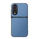 For Honor 90 Pro Litchi Leather Magnetic Full Coverage Shockproof Phone Case(Blue) - 1