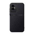 For Honor 100 Litchi Leather Magnetic Full Coverage Shockproof Phone Case(Black) - 1