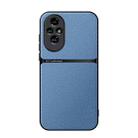 For Honor 200 Litchi Leather Magnetic Full Coverage Shockproof Phone Case(Blue) - 1