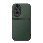 For Honor 200 Pro Litchi Leather Magnetic Full Coverage Shockproof Phone Case(Green) - 1