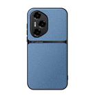 For Honor 300 Pro Litchi Leather Magnetic Full Coverage Shockproof Phone Case(Blue) - 1