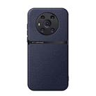 For Honor Magic3 Litchi Leather Magnetic Full Coverage Shockproof Phone Case(Navy Blue) - 1