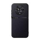 For Honor Magic4 Litchi Leather Magnetic Full Coverage Shockproof Phone Case(Black) - 1