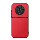 For Honor Magic4 Litchi Leather Magnetic Full Coverage Shockproof Phone Case(Red) - 1