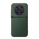 For Honor Magic4 Pro Litchi Leather Magnetic Full Coverage Shockproof Phone Case(Green) - 1