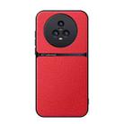 For Honor Magic5 Litchi Leather Magnetic Full Coverage Shockproof Phone Case(Red) - 1