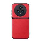 For Honor Magic5 Pro Litchi Leather Magnetic Full Coverage Shockproof Phone Case(Red) - 1