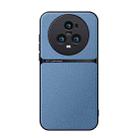 For Honor Magic5 Pro Litchi Leather Magnetic Full Coverage Shockproof Phone Case(Blue) - 1