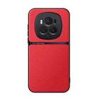 For Honor Magic6 Pro Litchi Leather Magnetic Full Coverage Shockproof Phone Case(Red) - 1