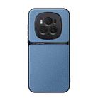 For Honor Magic6 Pro Litchi Leather Magnetic Full Coverage Shockproof Phone Case(Blue) - 1