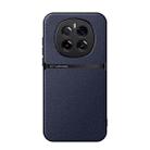 For Honor Magic7 Litchi Leather Magnetic Full Coverage Shockproof Phone Case(Navy Blue) - 1