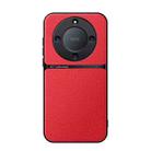 For Honor X9a Litchi Leather Magnetic Full Coverage Shockproof Phone Case(Red) - 1