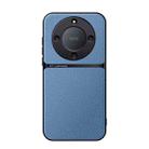 For Honor X9a Litchi Leather Magnetic Full Coverage Shockproof Phone Case(Blue) - 1