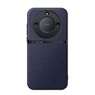 For Honor X40 Litchi Leather Magnetic Full Coverage Shockproof Phone Case(Navy Blue) - 1