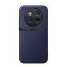 For Honor X60 Pro Litchi Leather Magnetic Full Coverage Shockproof Phone Case(Navy Blue) - 1