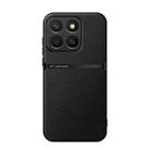 For Honor X8c 4G Litchi Leather Magnetic Full Coverage Shockproof Phone Case(Black) - 1