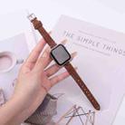 For Apple Watch 46mm / 49mm / 45mm / 44mm Matte Genuine Leather Watch Band(Coffee) - 2