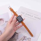 For Apple Watch 46mm / 49mm / 45mm / 44mm Matte Genuine Leather Watch Band(Brown) - 2