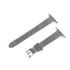 For Apple Watch 42mm / 41mm / 40mm / 38mm Matte Genuine Leather Watch Band(Grey) - 1