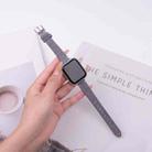 For Apple Watch 42mm / 41mm / 40mm / 38mm Matte Genuine Leather Watch Band(Grey) - 2