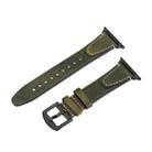 For Apple Watch 46mm / 49mm / 45mm / 44mm U-shape Genuine Leather Watch Band(Green) - 1