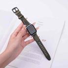 For Apple Watch 46mm / 49mm / 45mm / 44mm U-shape Genuine Leather Watch Band(Green) - 2