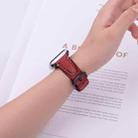 For Apple Watch 46mm / 49mm / 45mm / 44mm U-shape Genuine Leather Watch Band(Red) - 3