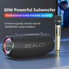 Zealot S87M 80W Portable Outdoor RGB Bluetooth Speaker with Microphone(Black) - 2