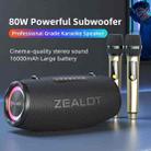 Zealot S87M 80W Portable Outdoor RGB Bluetooth Speaker with Dual Microphones(Black) - 2