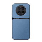 For Huawei Mate 50 Litchi Leather Magnetic Full Coverage Shockproof Phone Case(Blue) - 1