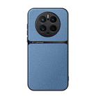 For Huawei Mate 50 Pro Litchi Leather Magnetic Full Coverage Shockproof Phone Case(Blue) - 1