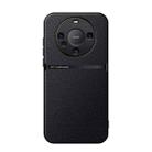 For Huawei Mate 60 Litchi Leather Magnetic Full Coverage Shockproof Phone Case(Black) - 1