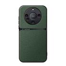 For Huawei Mate 60 Litchi Leather Magnetic Full Coverage Shockproof Phone Case(Green) - 1