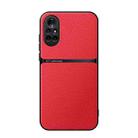 For Huawei nova 8 Litchi Leather Magnetic Full Coverage Shockproof Phone Case(Red) - 1