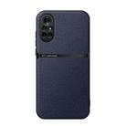 For Huawei nova 8 Litchi Leather Magnetic Full Coverage Shockproof Phone Case(Navy Blue) - 1