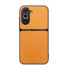 For Huawei nova 10 Pro Litchi Leather Magnetic Full Coverage Shockproof Phone Case(Yellow) - 1