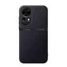 For Huawei nova 12 / nova 13 Litchi Leather Magnetic Full Coverage Shockproof Phone Case(Black) - 1