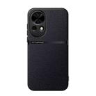 For Huawei nova 12 Pro Litchi Leather Magnetic Full Coverage Shockproof Phone Case(Black) - 1