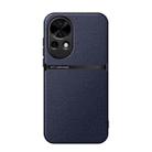 For Huawei nova 12 Pro Litchi Leather Magnetic Full Coverage Shockproof Phone Case(Navy Blue) - 1