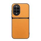 For Huawei nova 13 Pro Litchi Leather Magnetic Full Coverage Shockproof Phone Case(Yellow) - 1